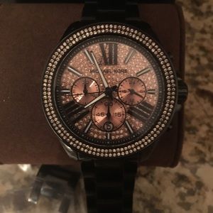 Black & Rose Gold Everest Michael Kors watch